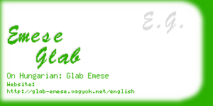 emese glab business card
